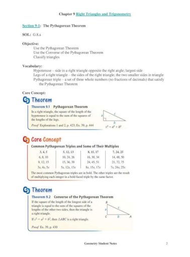 Chapter 9 Right Triangles And Trigonometry Quia Com Chapter 9 Right Triangles And Trigonometry Pdf Document