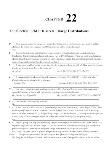 Chapter 22 Chapter 22 The Electric Field I Discrete Charge Distributions Fourth Charge Q 3 Nc At Pdf Document