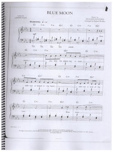 Moon Music By Richard Rodgers Arranged By Richard Bradley Fm 7 Blue 7 Lyrics By Lorenz Hart Moderately 78 77zf Moon 7 7 Simile Pdf Document