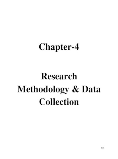 Chapter 4 Research Methodology Data 4 Pdf Method Of Data Collection And Questionnaire Design Includes Pdf Document