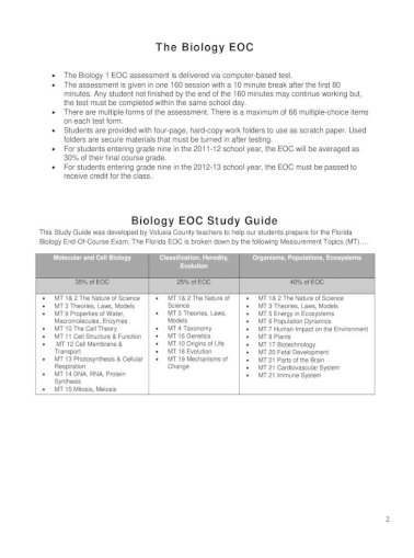 Fl Biology Eoc 10 - Bio Eoc Key Terms Review