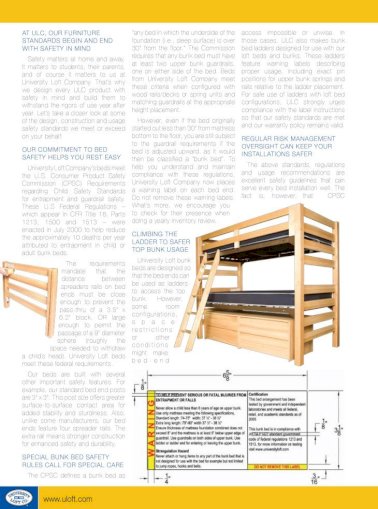 Cpsc Defines A Bunk Bed, University Loft Company Bunk Bed