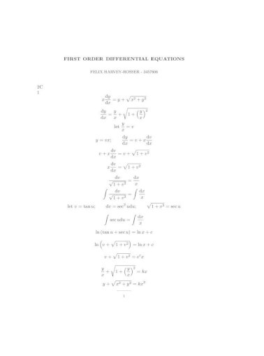 First Order Differential First Order Differential Equations 3 3 X2 Y2 Dx 2xy Dy 0 Dy Dx Y2 X2 2xy Pdf Document