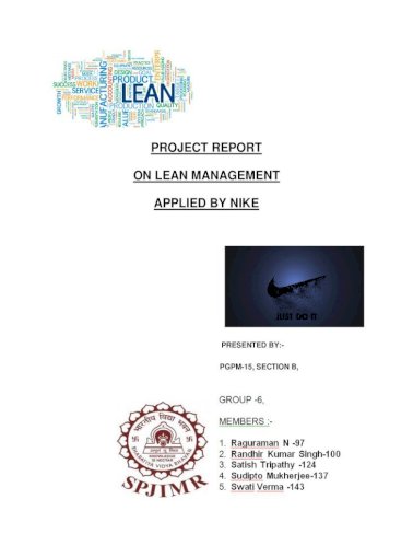 nike lean manufacturing pdf