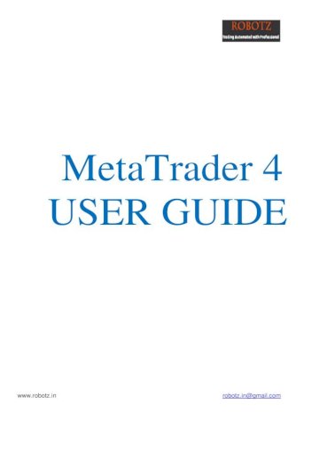 metatrader 4 manual pdf download