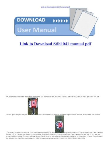 Stihl 041 Manual Pdf Pdf Document