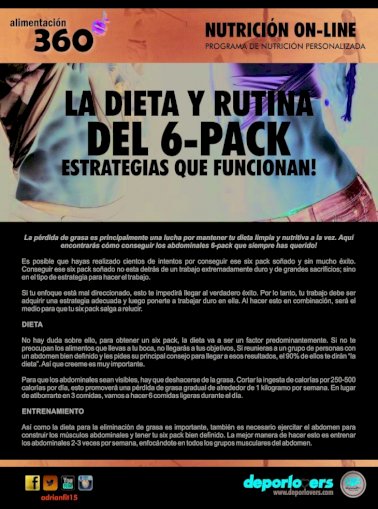 dieta 6 pack)