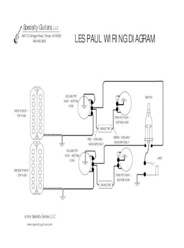 Les Paul Wiring Diagram Guitars, Les Paul Wiring Diagram Pdf