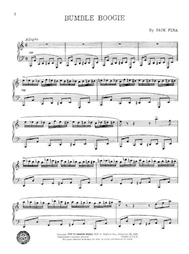 Music bumble boogie pdf sheet 
