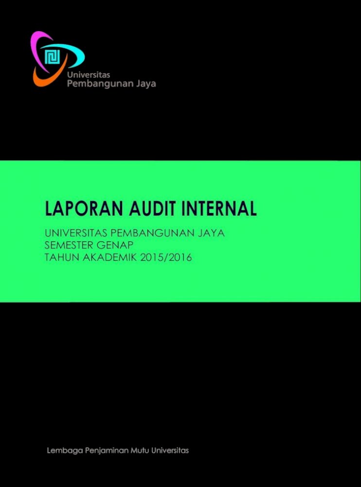 Laporan Audit Internal Lpmu Upj Ac Id Audit Internal Genap Ruang Lingkup Audit Mencakup Kegiatan Pdf Document