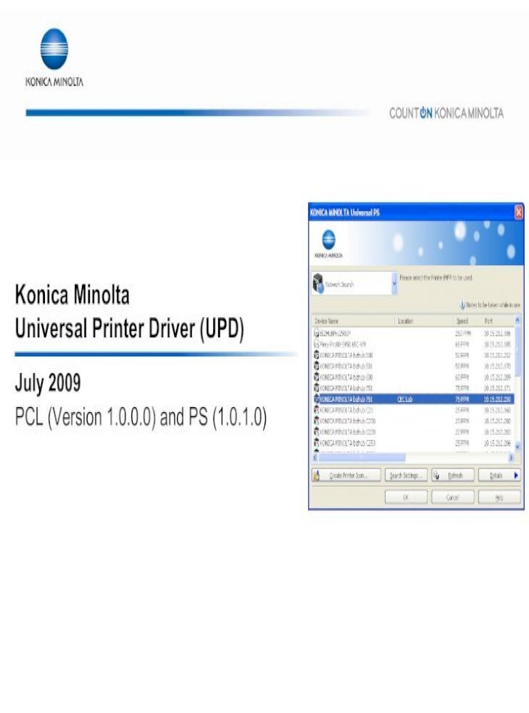 Featured image of post Konica Minolta Universal Print Driver Free Download Production printer pp engines that will add power quality ease to any production print application