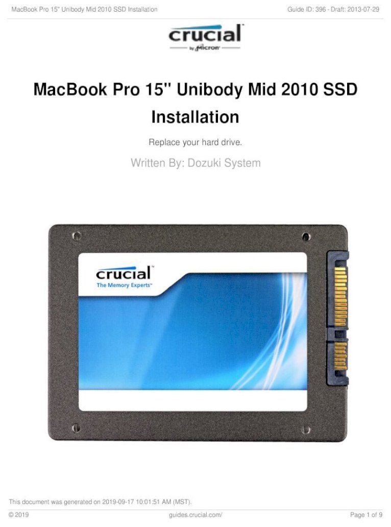 2010 macbook pro ssd